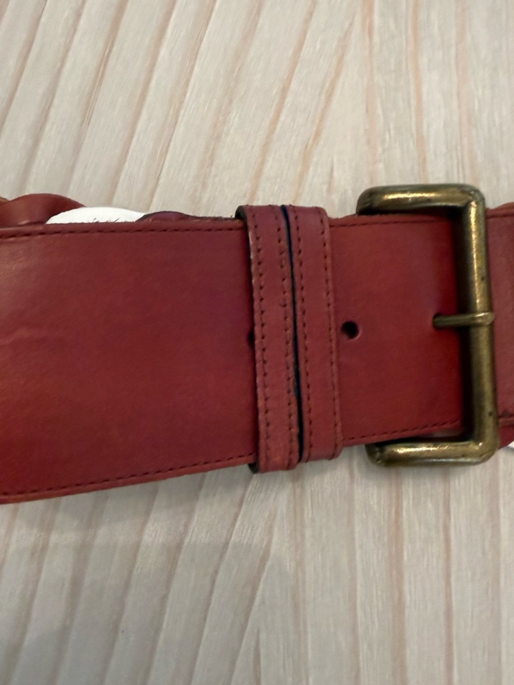 Joan & David Multicolor Braided Leather Belt with Brown Strap - Picture 2 of 8